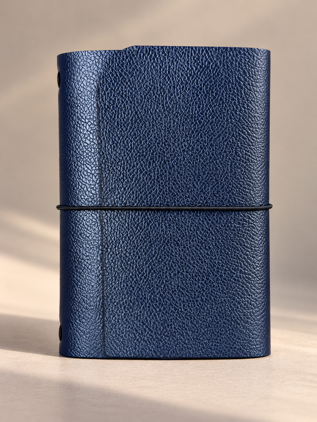 A5 Leather Travelers Notebook Cover: Refillable Journal with Elastic Bands